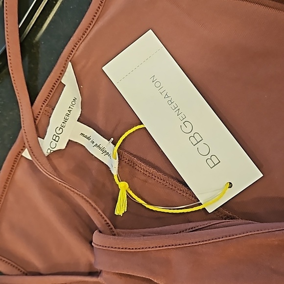 💕BCBGENERATION💕 Racer Front Tank ~ Dusty Eggplant Small S NWT - Picture 10 of 13